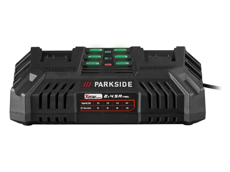 PARKSIDE® PDSLG 20 B Kaksoisakkulaturi, 2 x 4,5 A, 20 V