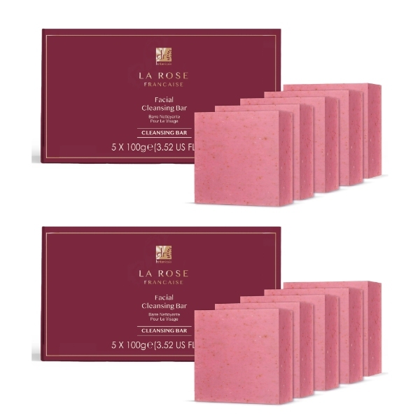 Dr. Botanicals La Rose Française Reinigungsseife, 10 x 100 g