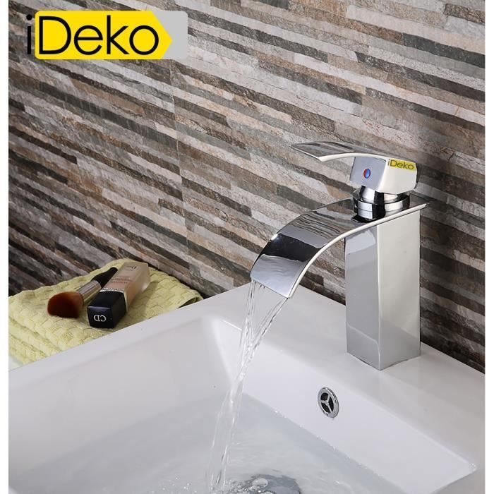 iDeko® Badkamerkraan met waterval-effect en flexibele slang