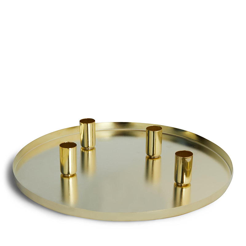 Hjem Lysestage ø 30 cm metal guld