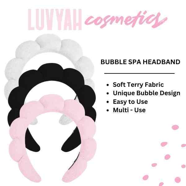 Fascia per capelli in spugna rosa 