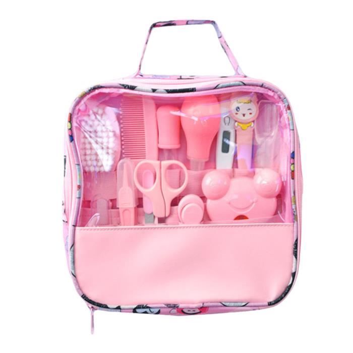 Kit de cuidado y aseo para bebés - Rosa - Práctico y seguro - 13 accesorios