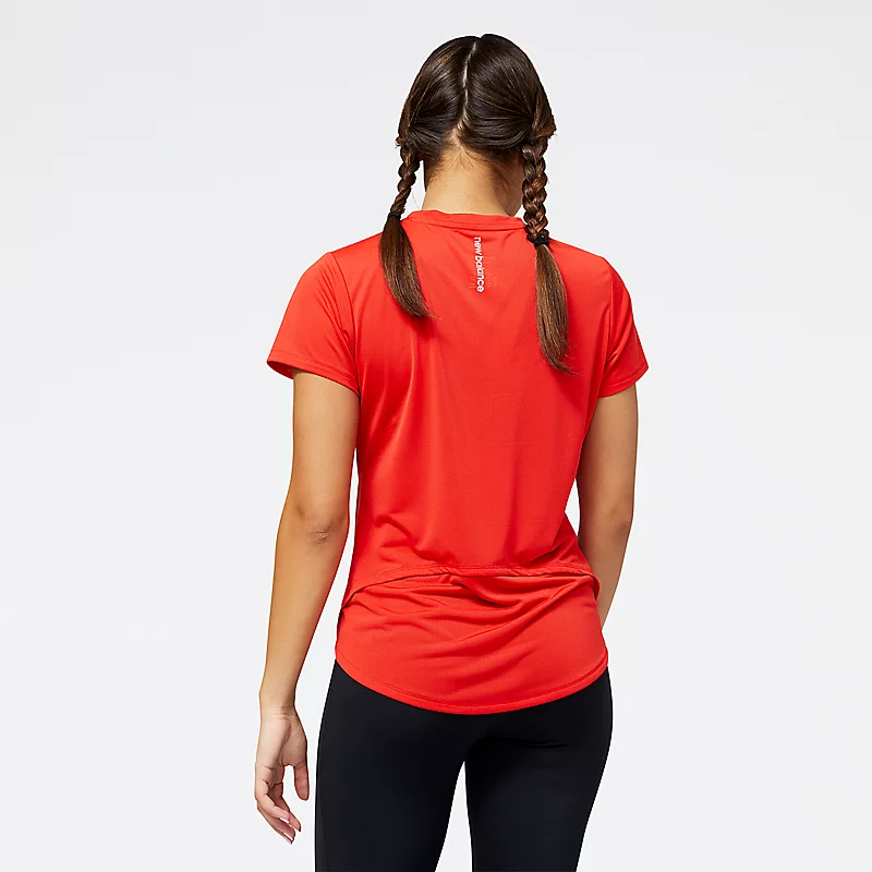 Blusa feminina Accelerate de manga curta - VERMELHO VERDADEIRO