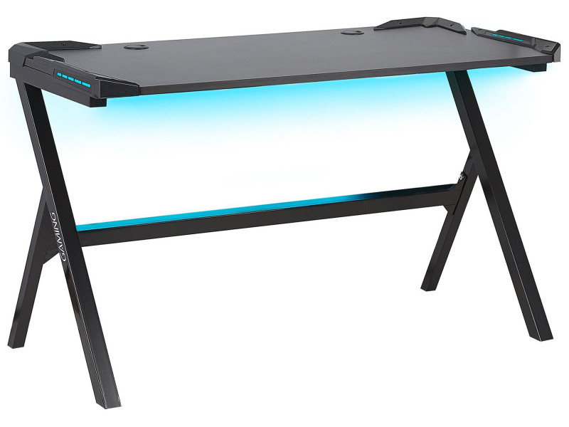 Biurko gamingowe LED 122x 60 RGB czarne