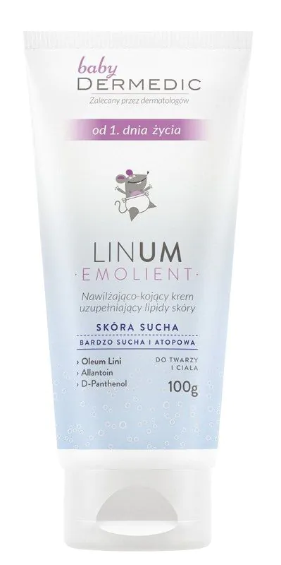 Dermedic Emolient Baby Linum Nawilżająco-kojący krem uzupełniający lipidy skóry