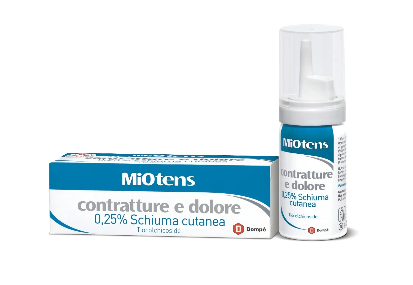 DOMPÉ Miotens Contraturas e dor 0,25% espuma de pele 30 ml Alívio da dor