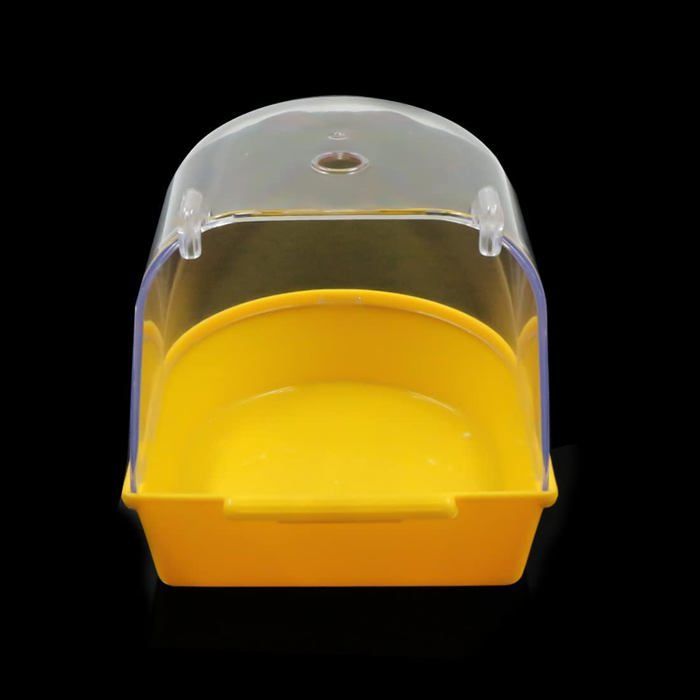 Baño para pájaros, caja de juguetes colgante, periquito, loro, ganchos, comedero, jaula, canario, 1 pieza, etiqueta