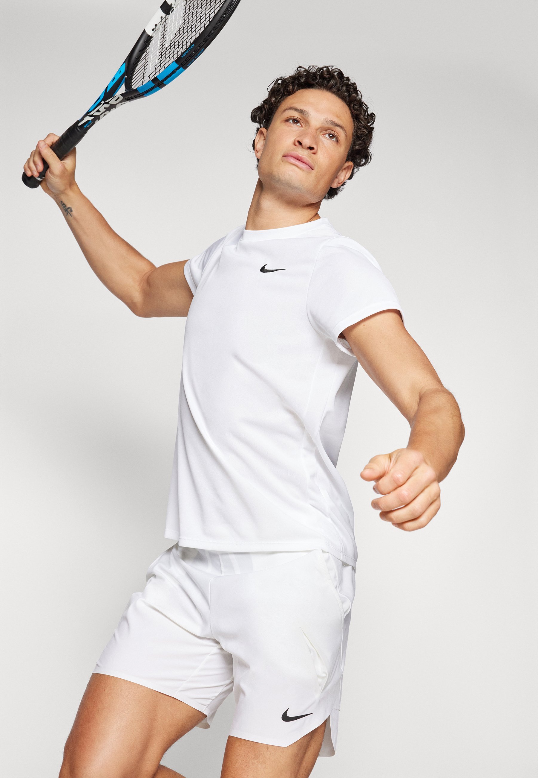 Nike Performance VICTORY - Sport T-shirt - wit/zwart
