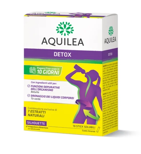 AQUILEA Aquilea Detox 10 sachês de 15 ml Suplemento alimentar desintoxicante e purificante