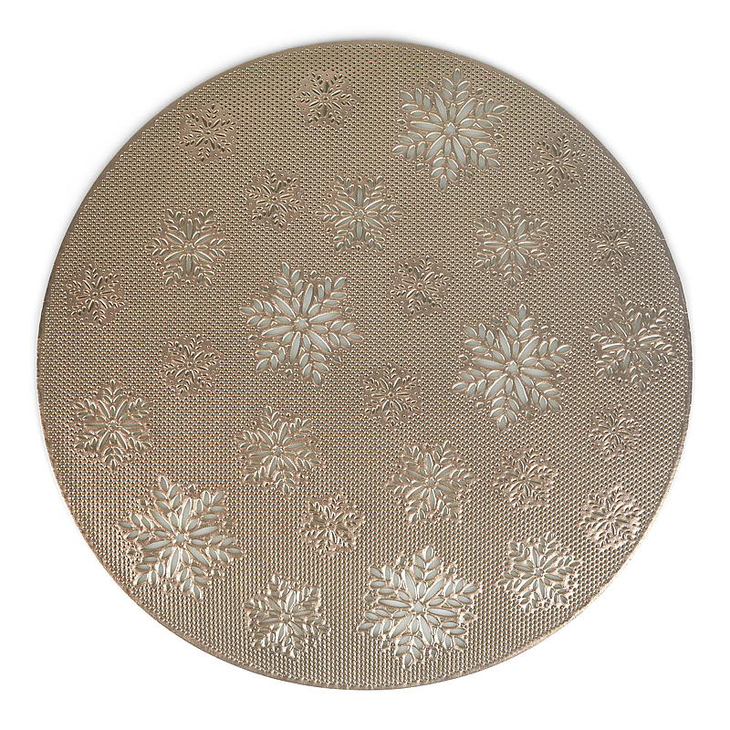 Hjemmeteppe ø 38 cm Snøfnugg