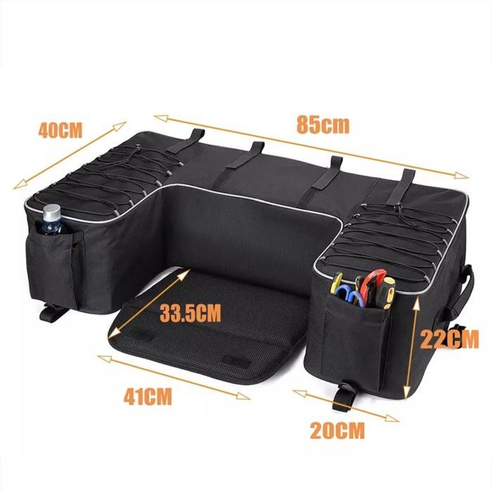 Semi-rigid rear pannier - Bagtecs QB5 - 600D Nylon - Waterproof - Internal reinforcements