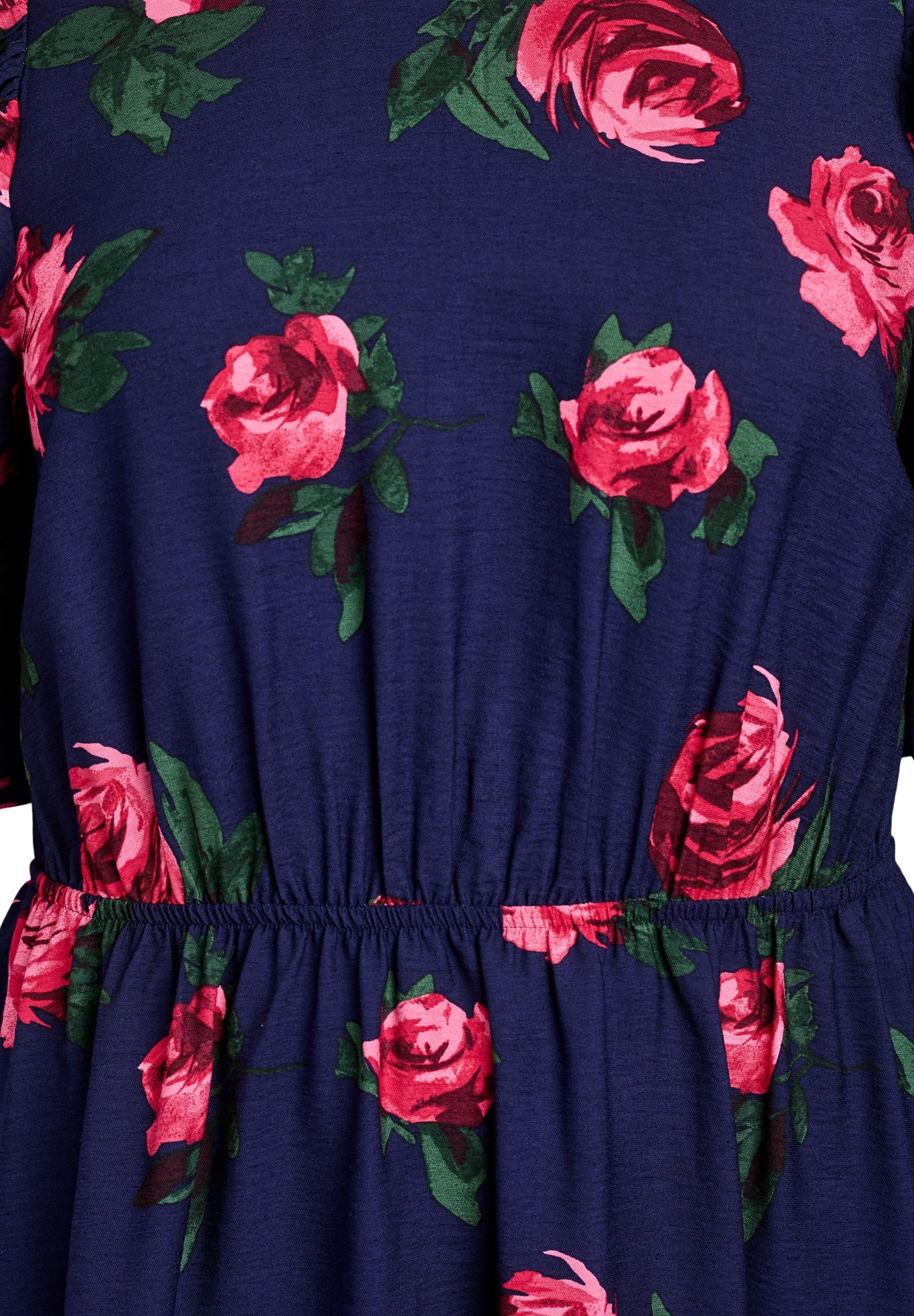 Zizzi Robe de jour - pink rose aop