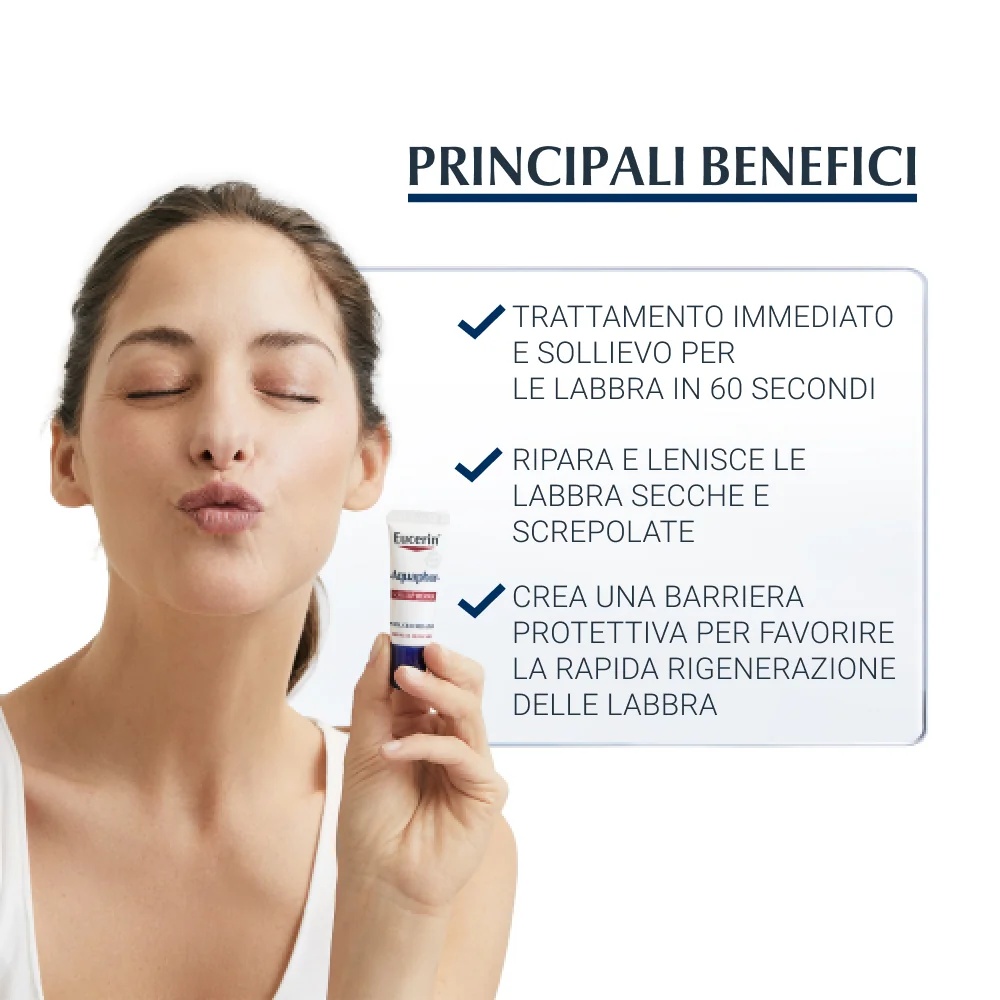 EUCERIN Eucerin Aquaphor SOS Lip Repair 10 ml vlažilna krema za razpokane ustnice