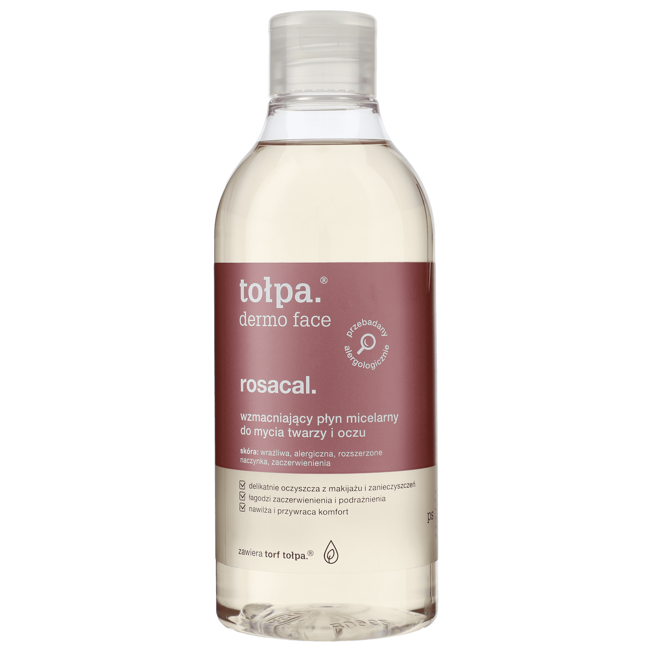 Tołpa gentle micellar liquid for cleansing face and eyes 400ml Dermo Face Rosacal