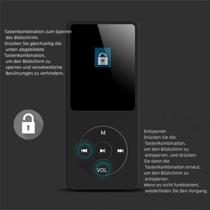 MP3/MP4-muziekspeler, 16 GB mini-sportspeler, kindvriendelijke externe luidspreker, 16 GB plug-in MP3-speler, blauw