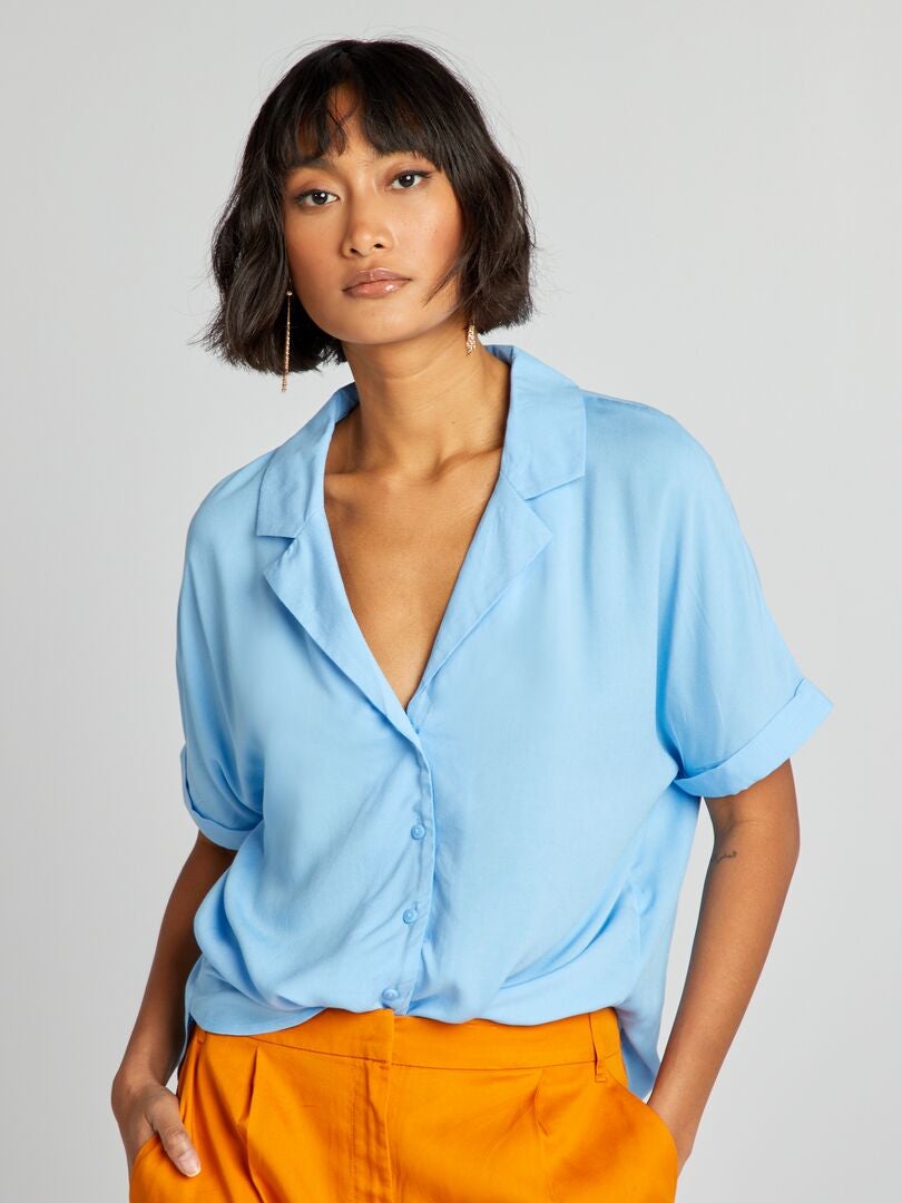 Lichtgewicht blouse - BLAUW