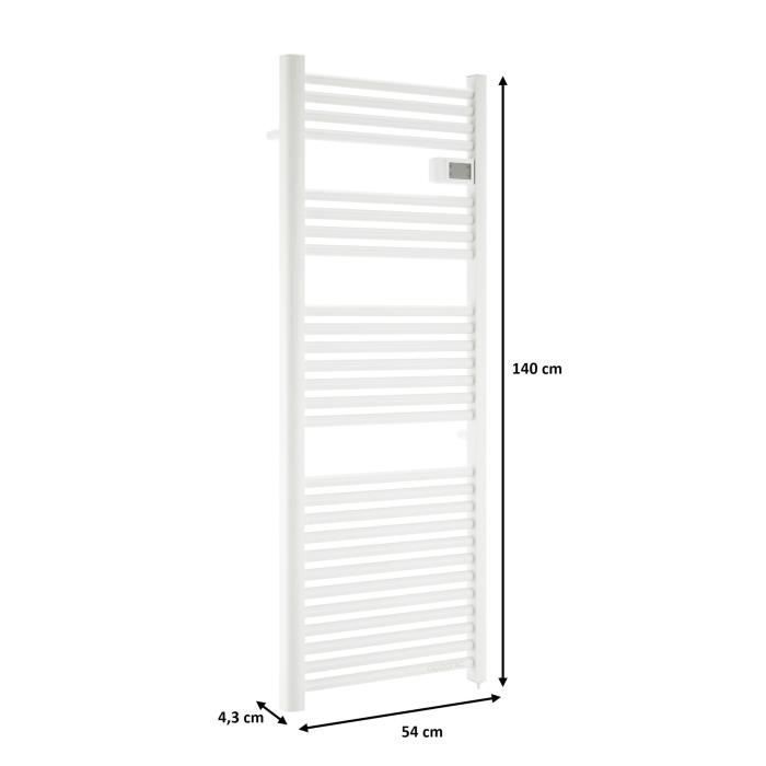 Radiador toallero OCEANIC sin ventilador - 700W - Blanco mate - NF