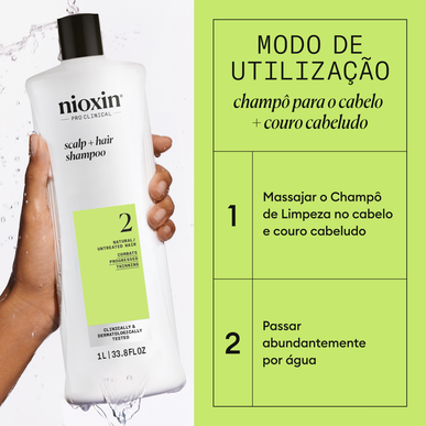 Nioxin Professionals Shampoo Hodebunn 2 Naturlig ubehandlet hår Lyst Coffret Hair Shampoo Naturlig hår 1000 ml 1000 ml