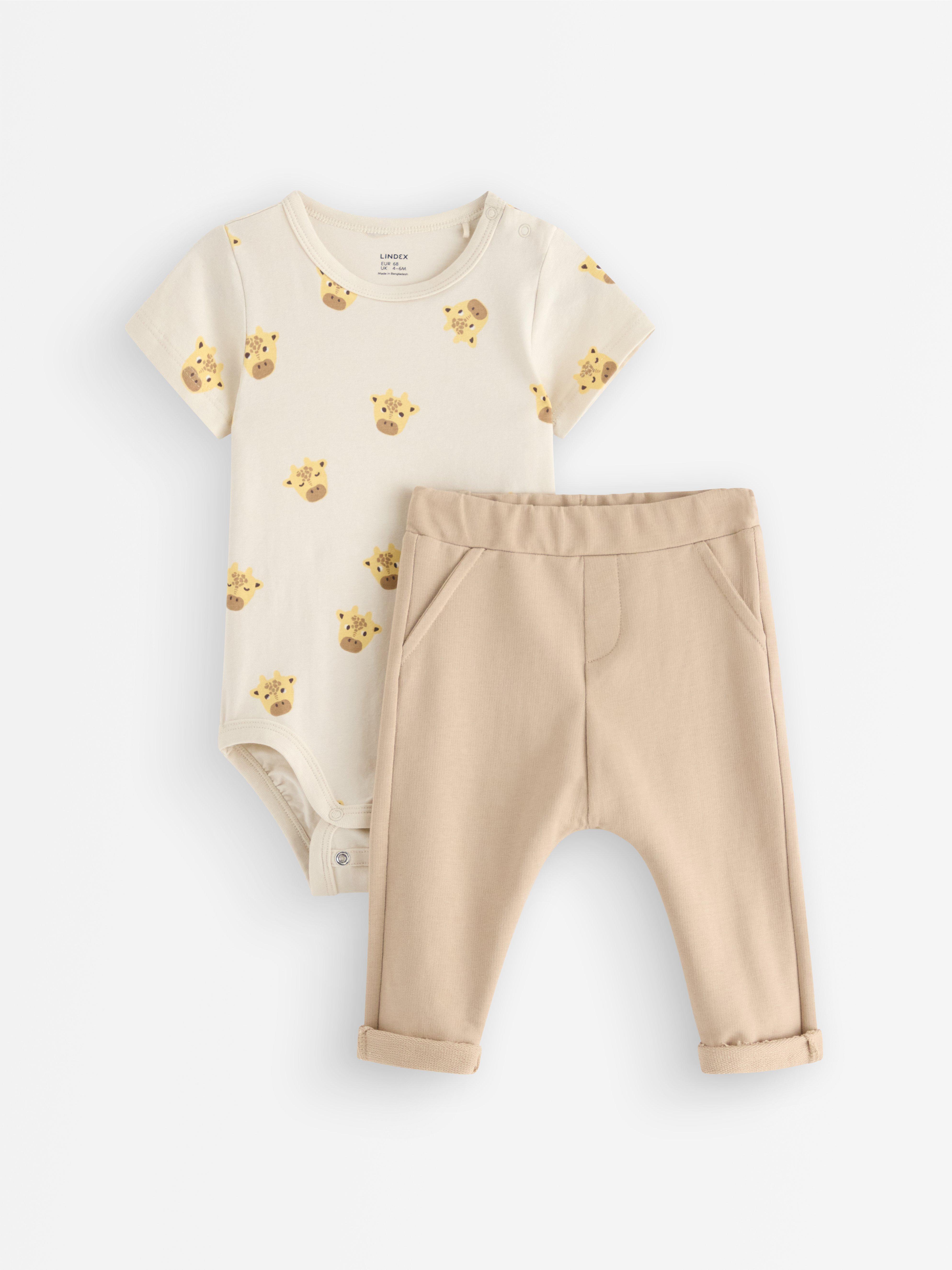 Set - body și pantaloni bej