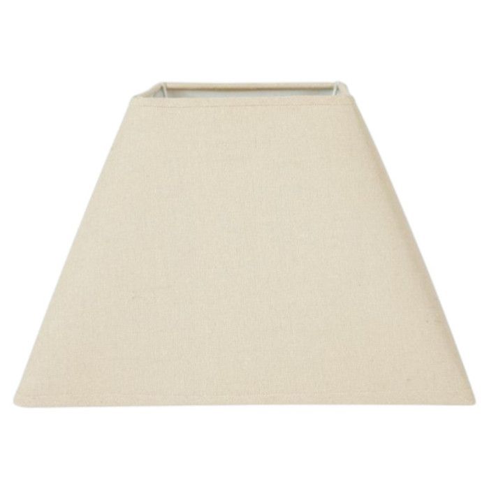 Pantalla de lámpara cuadrada, color beige, para lámpara, base de 27 cm, casquillo E27 con reductor.