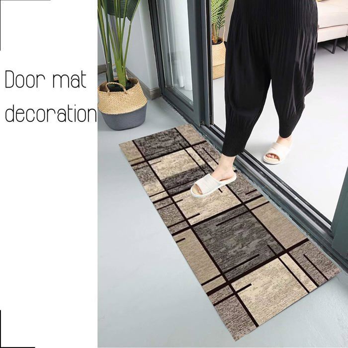 Tapis Cuisine Devant evier, Couloir Lavable antiderapant Long Absorbant Moderne Motifs Géométriques pour Salon, Chambre, （40*60cm）