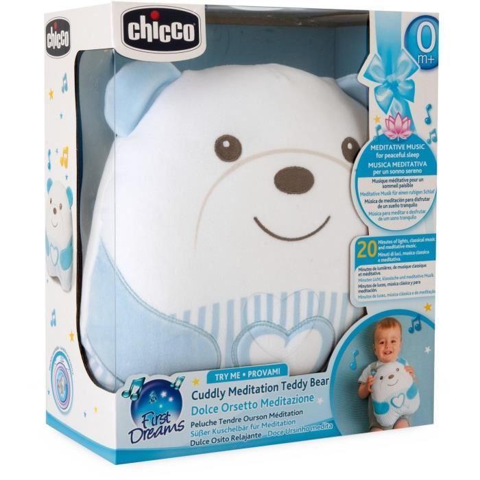 Osito de peluche suave - CHICCO - Azul - Desde el nacimiento