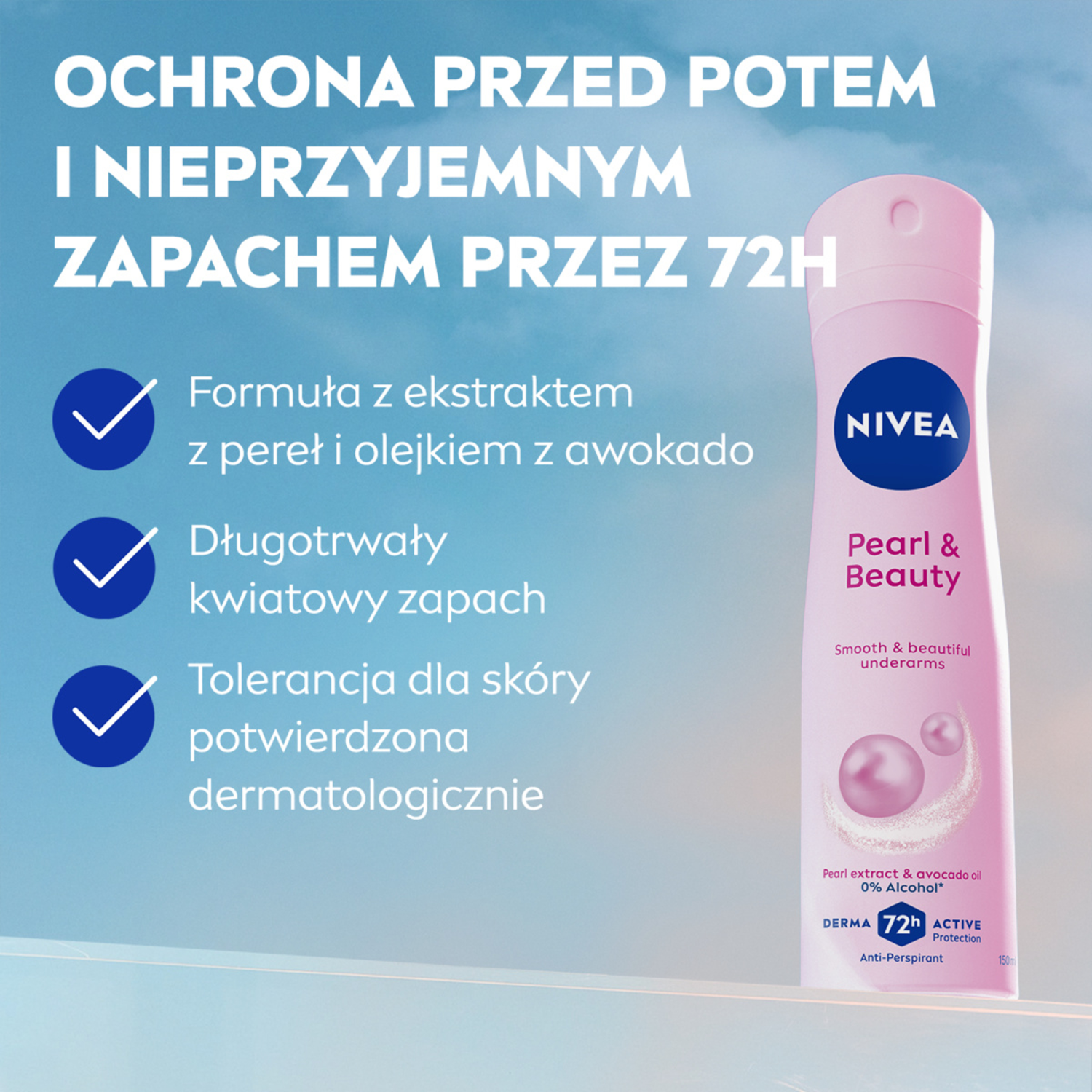 Nivea Αντιιδρωτικό Σπρέι Γυναικείο 150ml Pearl Beauty