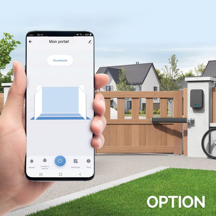 Motorisation pour portail à battants - Moteur à vérins - Teha-SE - Avidsen - 114176