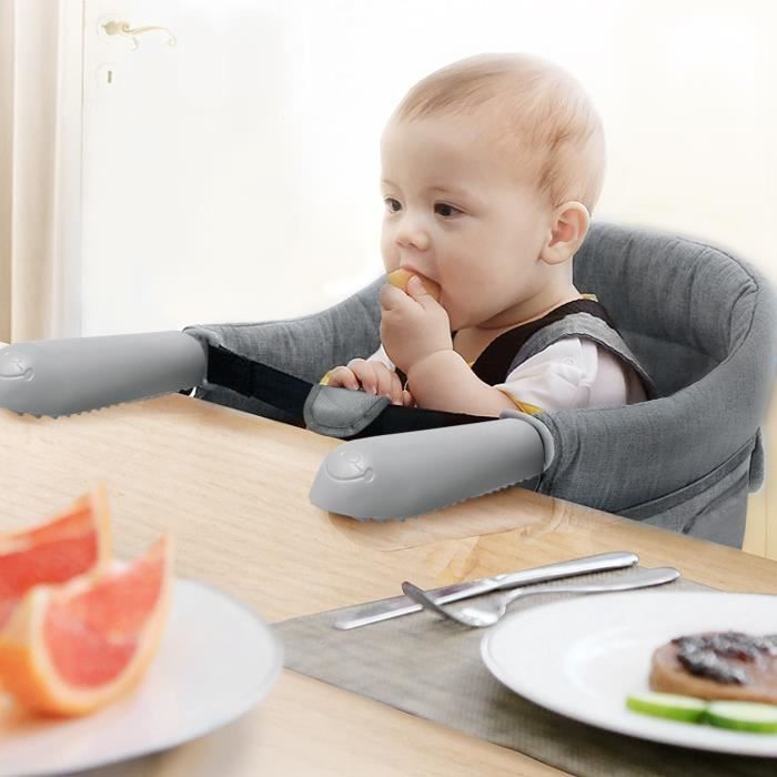 Silla-mesa plegable para bebé XMTECH - Beige/Gris - Para niños de 6 a 36 meses