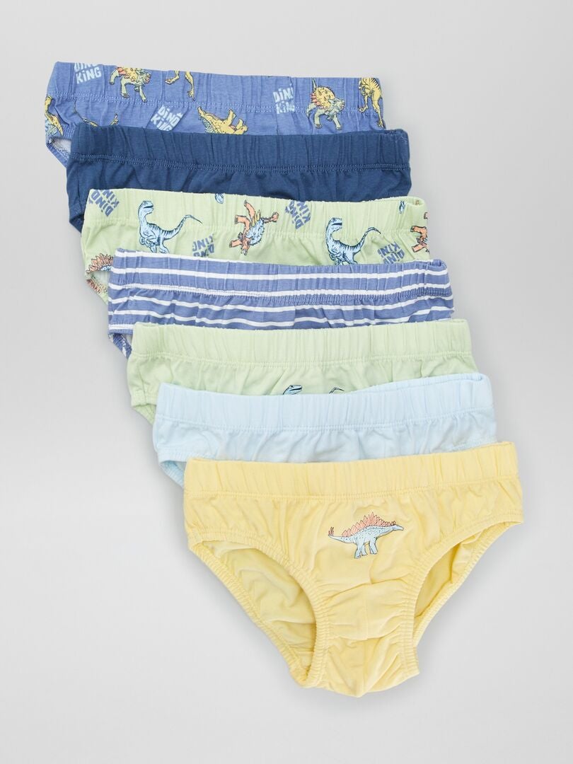 Conjunto de 7 cuecas estampadas - AZUL
