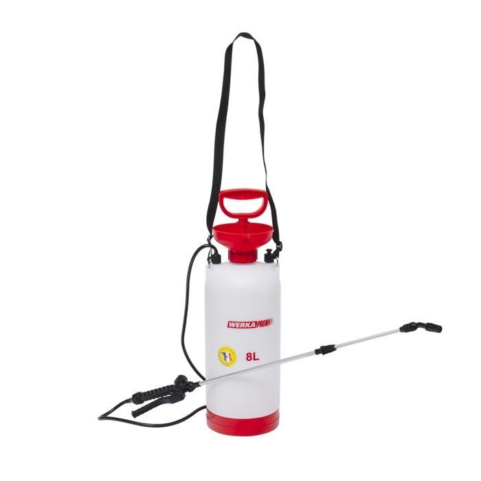 Pulverizador WERKA PRO de 8 litros para productos agresivos.
