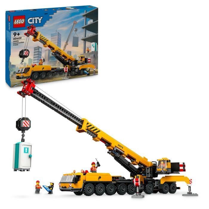 LEGO® City 60409 Grúa de construcción móvil amarilla, set de construcción, regalo para niños