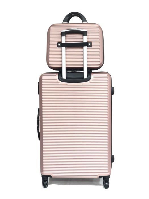 Set di valigie CELIMS da 6 pezzi - ABS - Oro rosa - 4 ruote girevoli a 360°