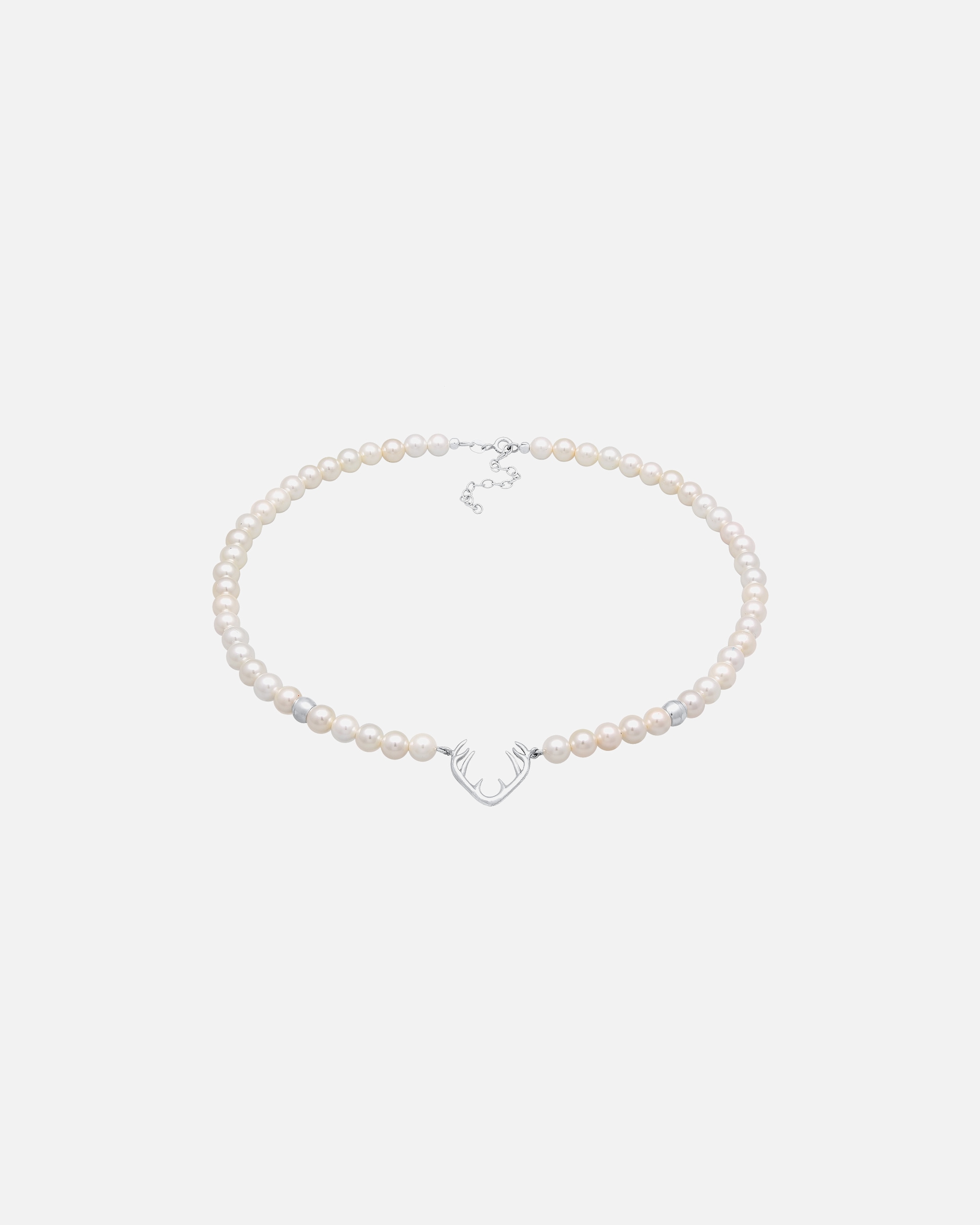 Elli Femmes choker bois de cerf avec perles de coquillage en argent sterling 925