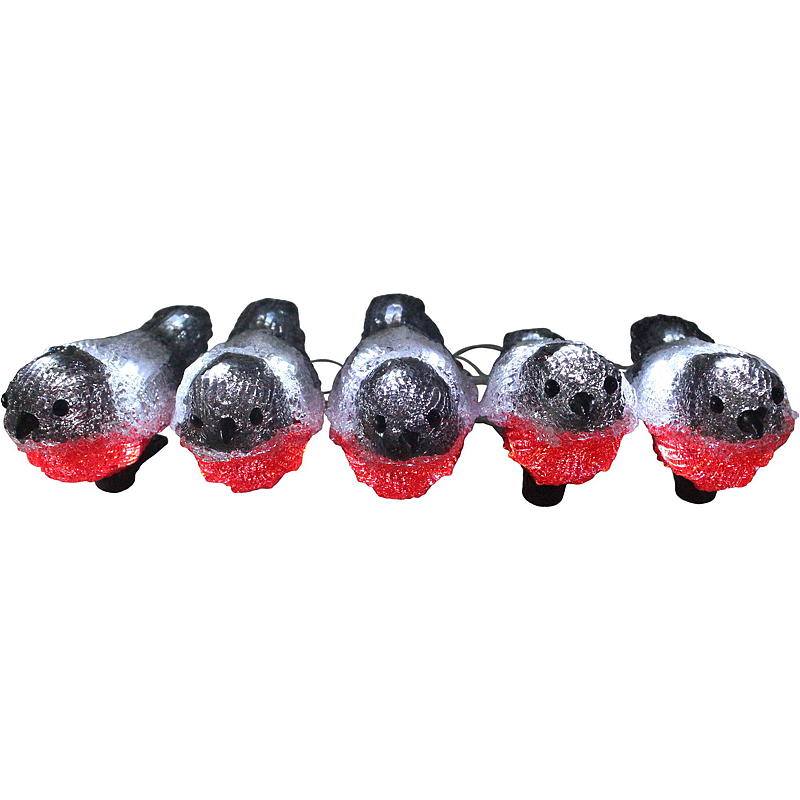Julfigur utomhus med upplyst kartong, 5 delar, med adapter