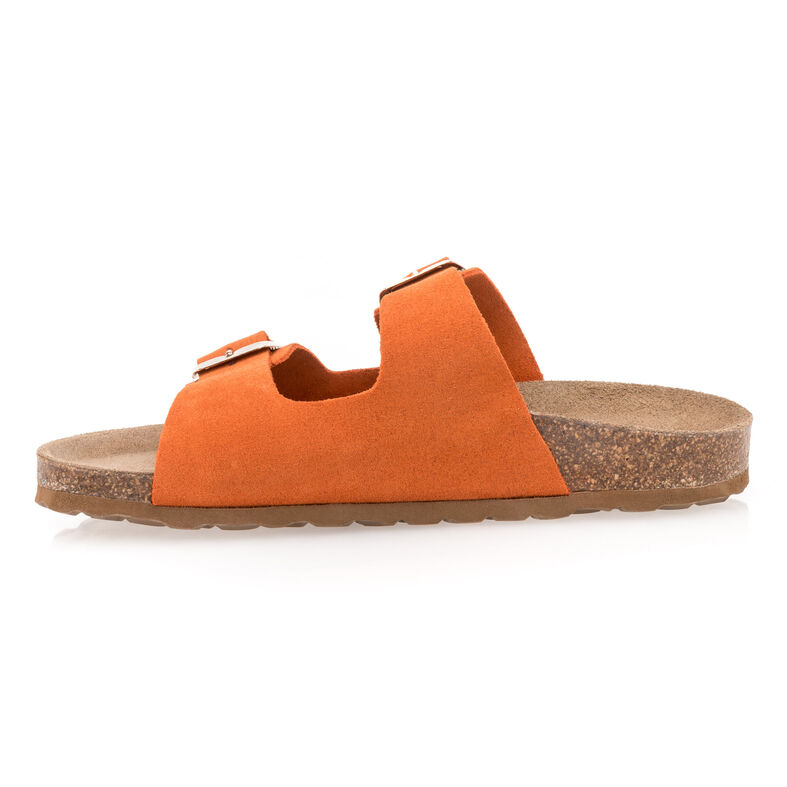 Sandalias naranjas para mujer / Zapatos de punta abierta