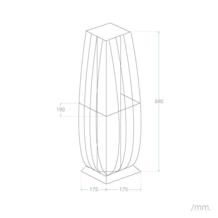 Lampadaire LED Extérieur Solaire Arley  Naturel
