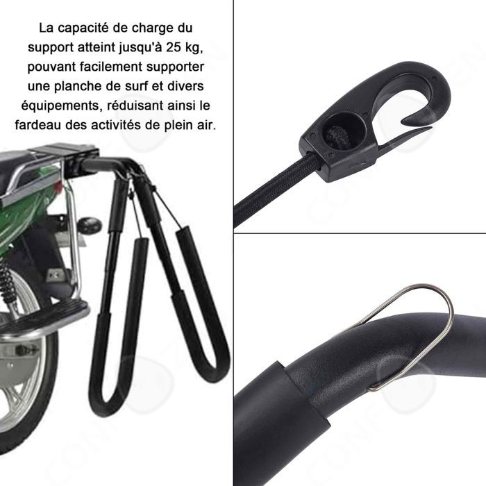 Soporte ajustable para bicicleta, soporte para tabla de surf, soporte ligero para bicicleta, soporte para tabla de surf para deportes al aire libre