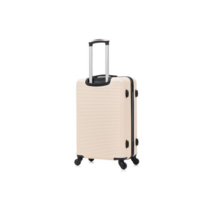 Valigia da cabina 55x35x25cm | Valigia da weekend CELIMS | ABS | Lucchetto | 4 ruote a 360° | Beige
