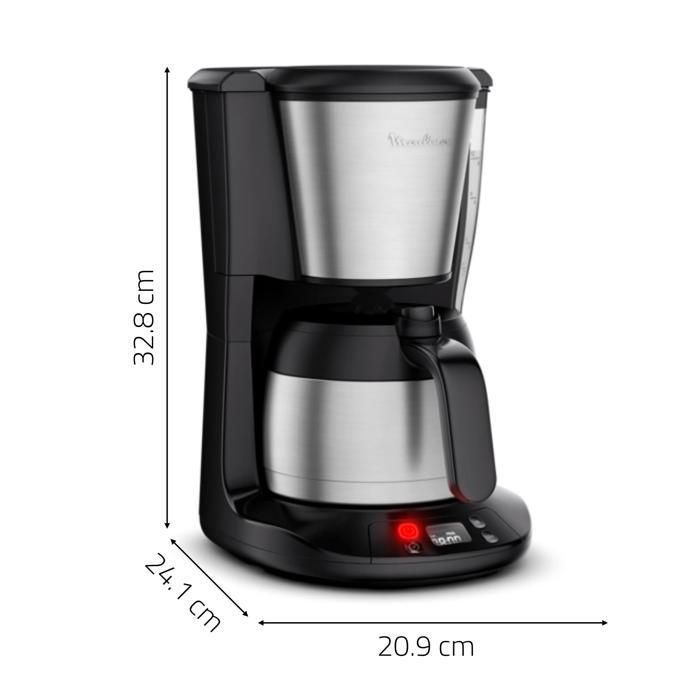 Moulinex Subito, Programmable filter coffee maker, Thermal carafe, 0.9 L capacity, 12 cups, FT5S2DE0
