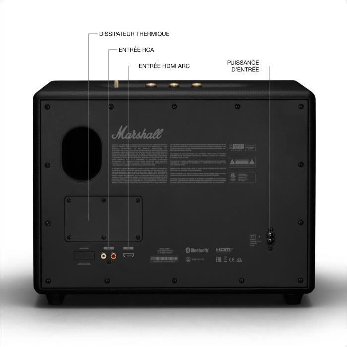 MARSHALL WOBURN III - Caixa de Som Bluetooth para Casa - Preta