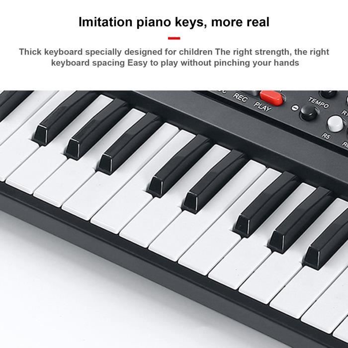 VINGVO 37 touches de piano électronique Fournitures d'instruments de musique de clavier multifonction pour enfants BF-430A2
