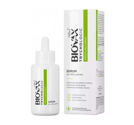 Biovax Trychologic Przetłuszczanie serum do skóry głowy 50 ml