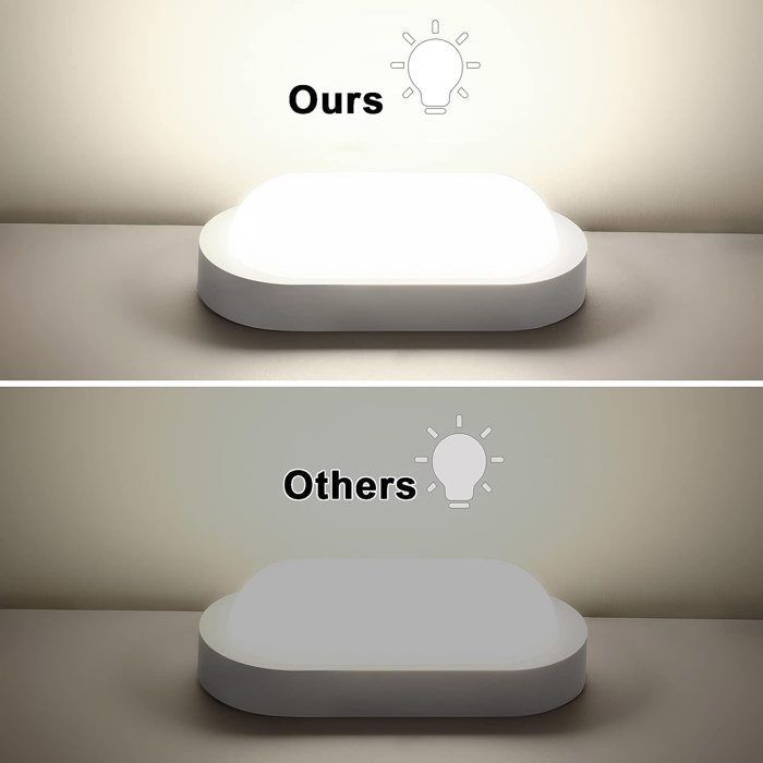15W LED Indoor Wall Light, Oval Ceiling Lamp, IP54 4000K Basement Wall Light, Wet Light for Bathroom