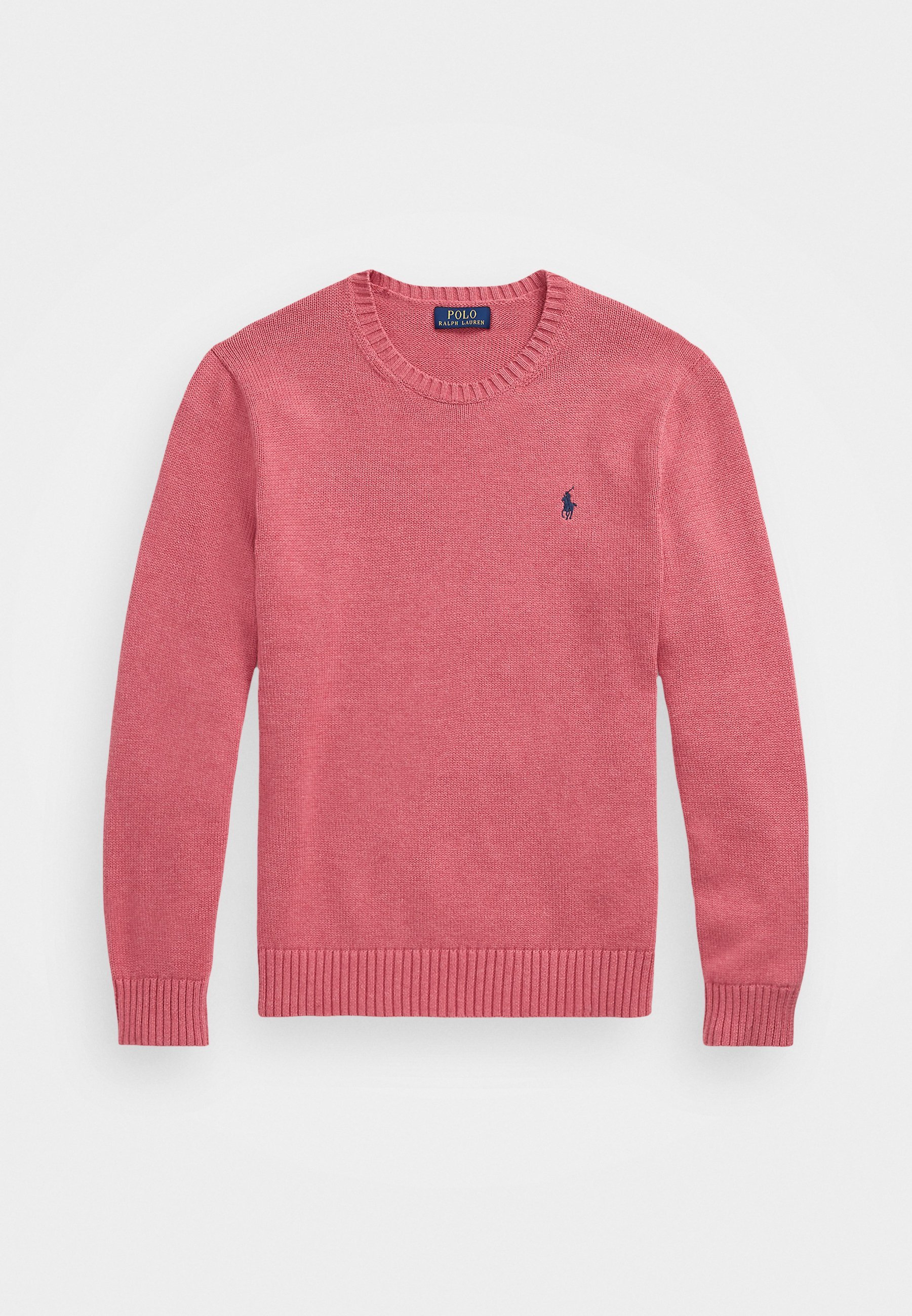 Polo Ralph Lauren katoenen trui met ronde hals - Jumper - rood-hemelsgrijs