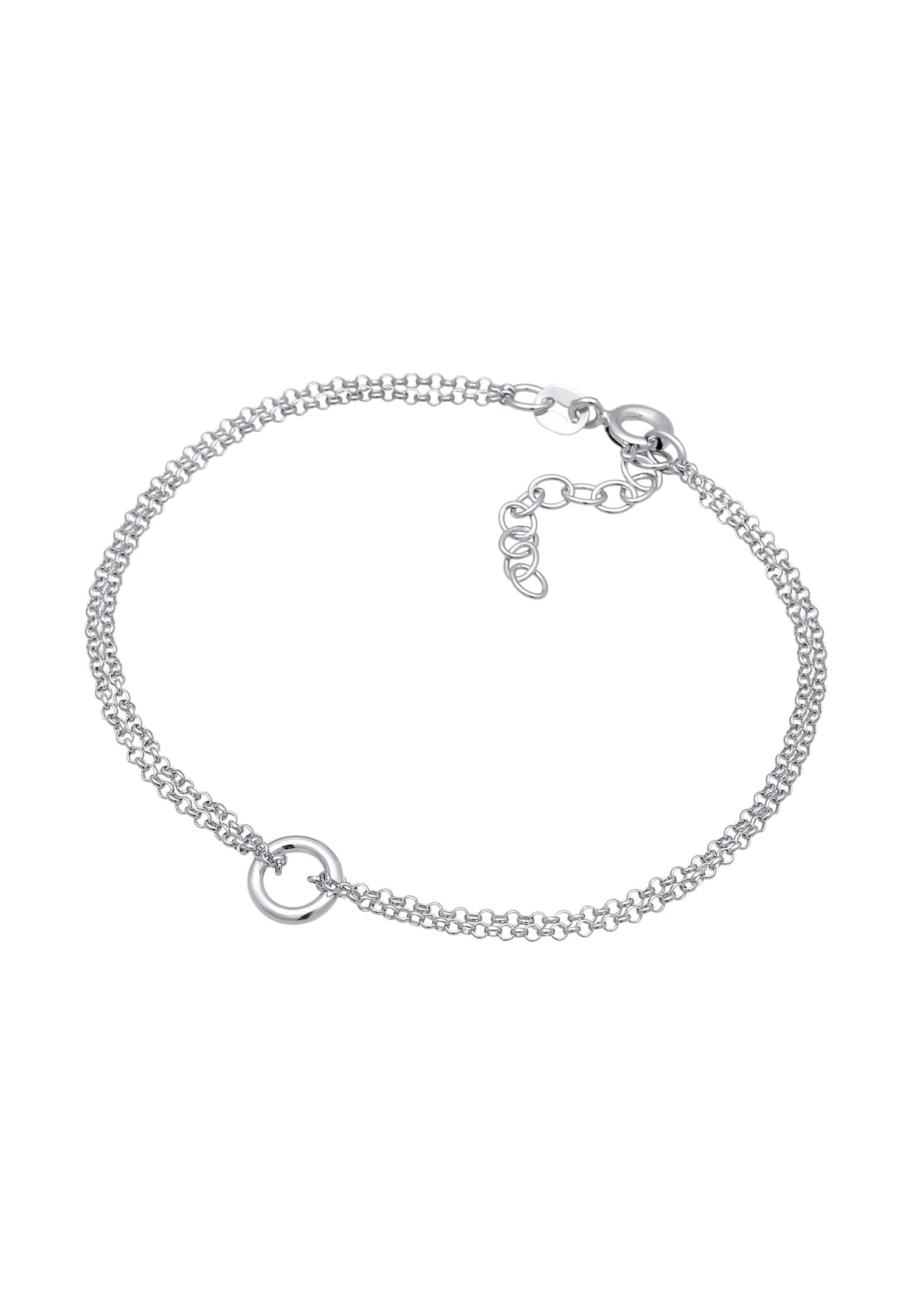 Elli Femmes pendentif cercle rond géo en argent sterling 925