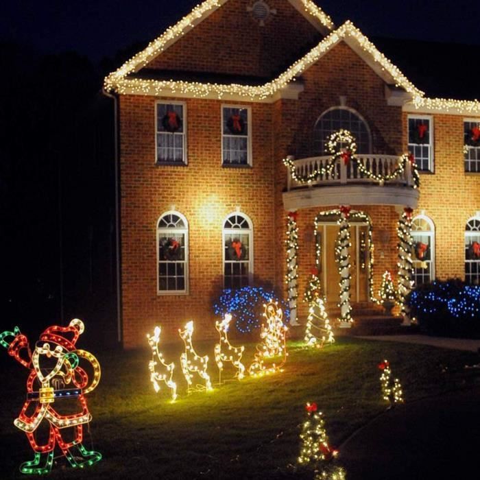 Guirnalda de luces solares - 12 m, 100 LED - Resistente al agua - Ideal para jardín, patio, árbol de Navidad y decoración de fiestas.