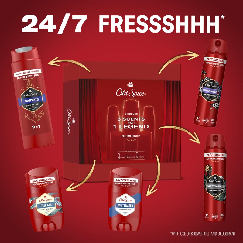 „Old Spice Discovery Box“ dovanų rinkinys vyrams