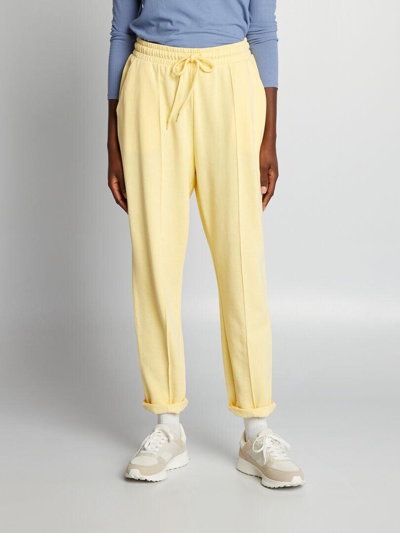 Fleece joggingbroek - GEEL