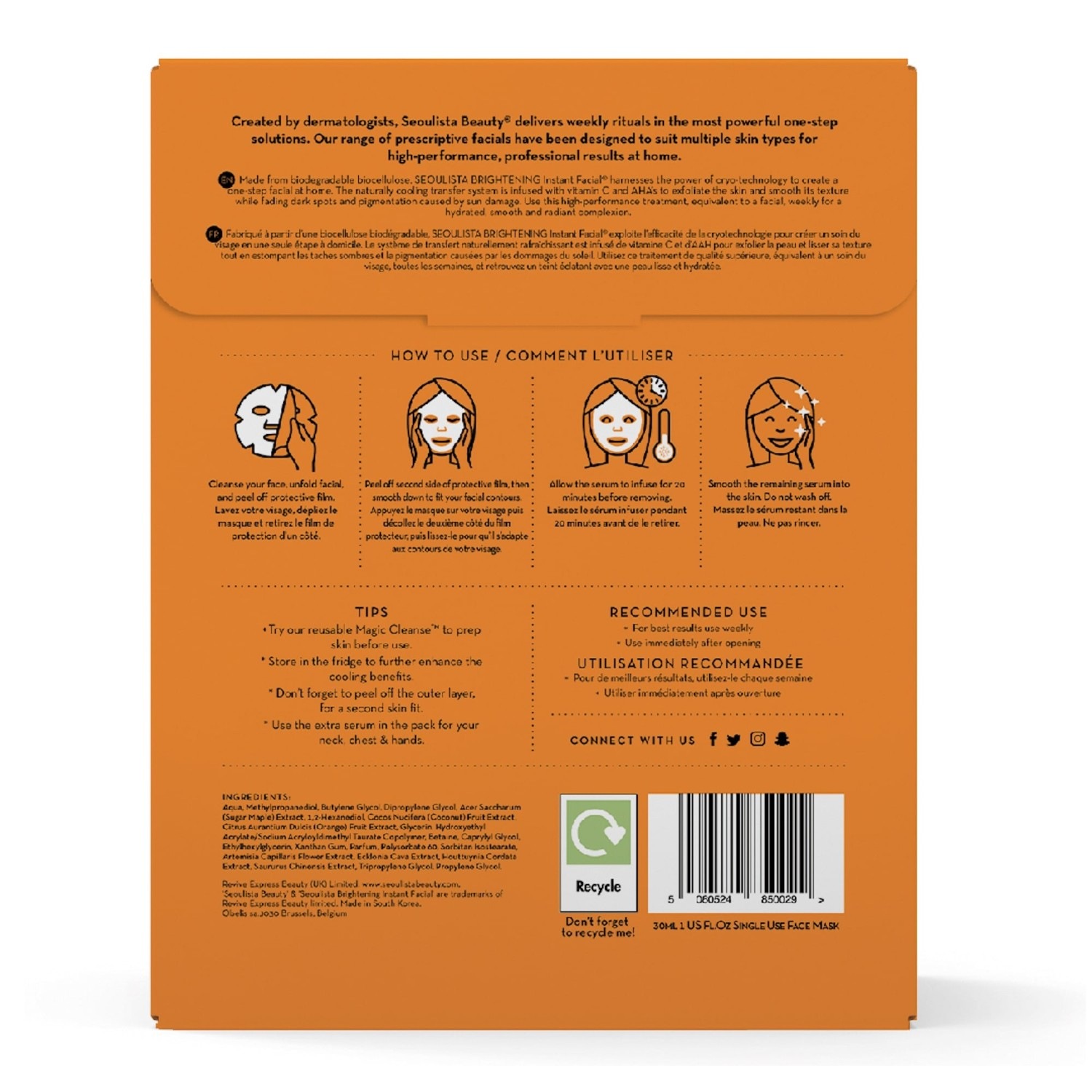 seoulista beauty Brightening Instant Facial
